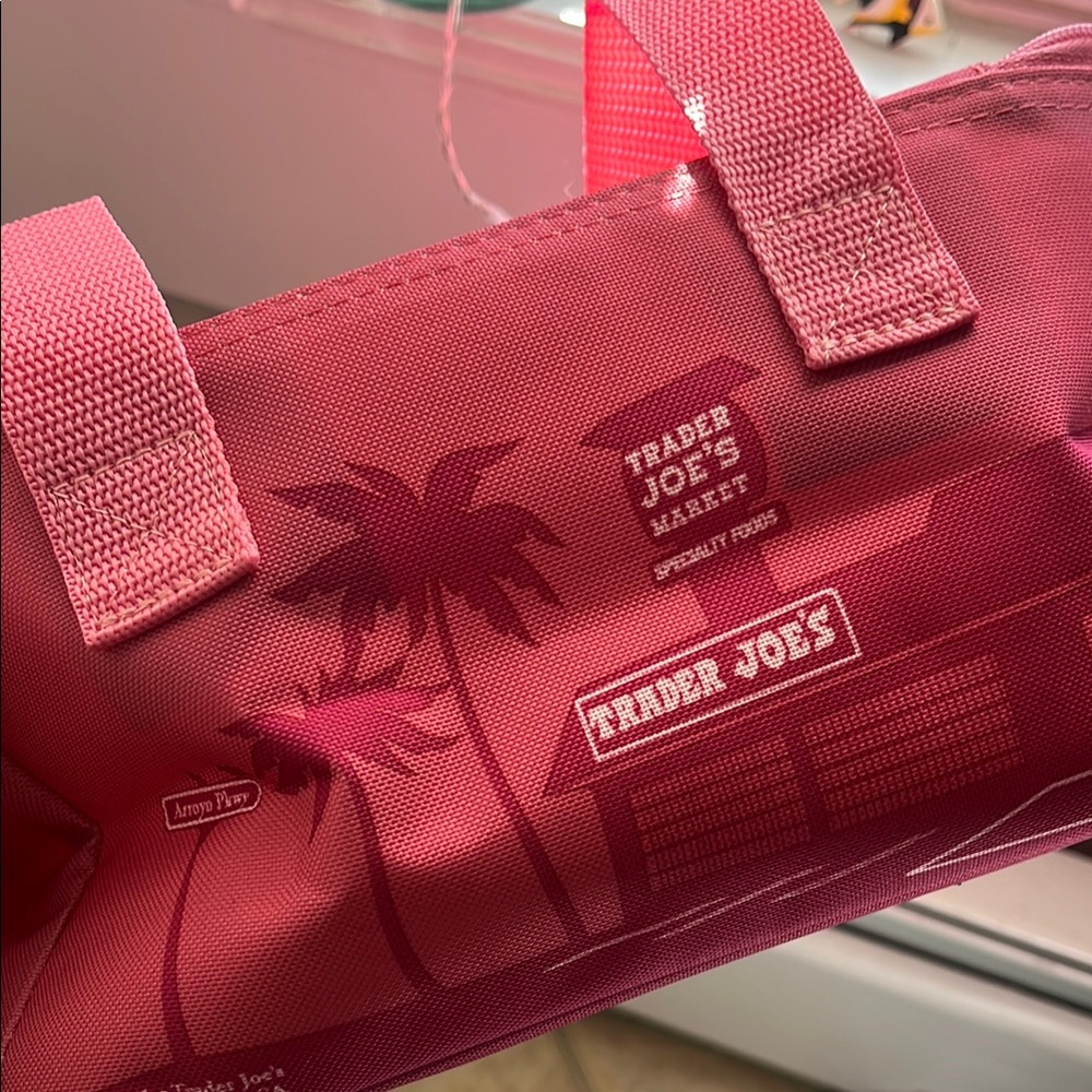 Trader Joe's Pink Tote Bag